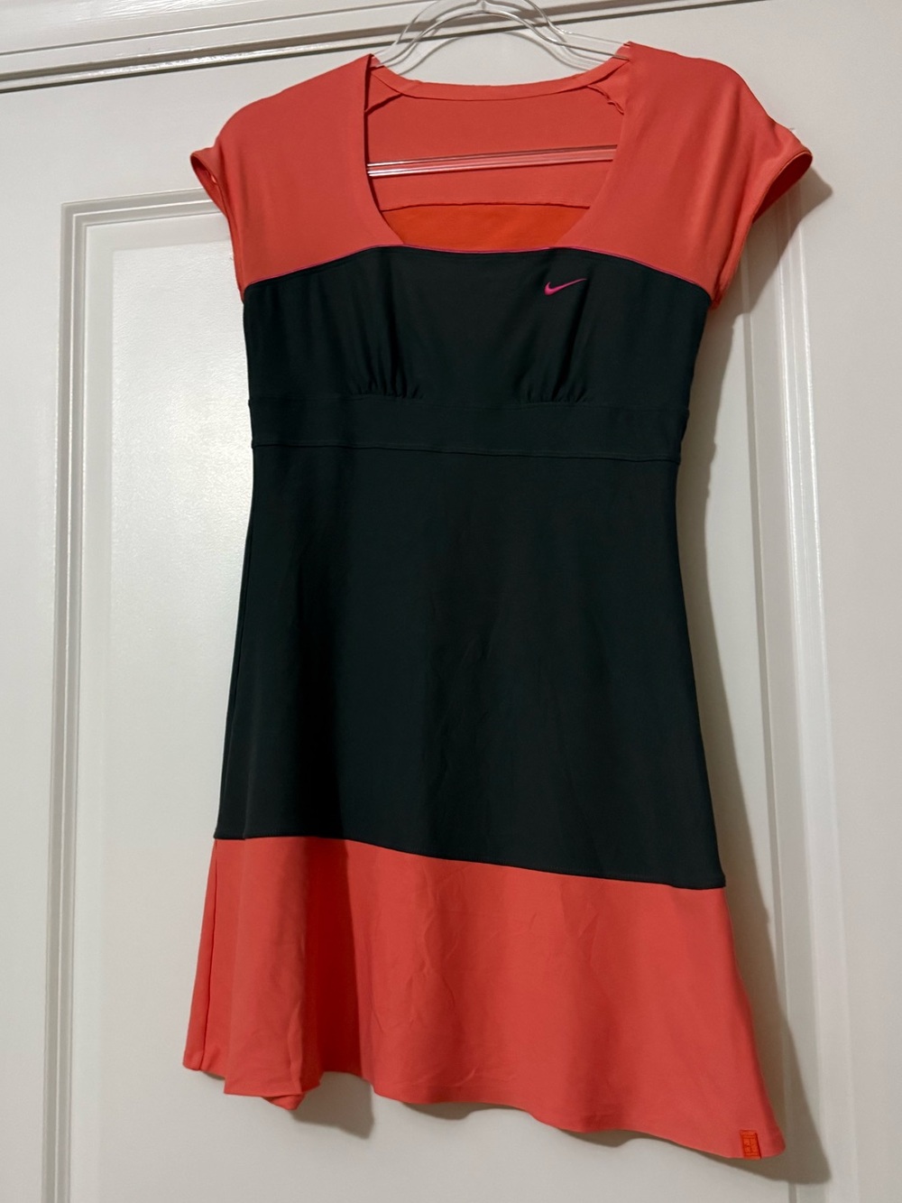 Nike Women's Grey and Coral Sport/Tennis Dress